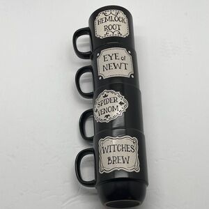 Black Halloween Potion Mug Set #4